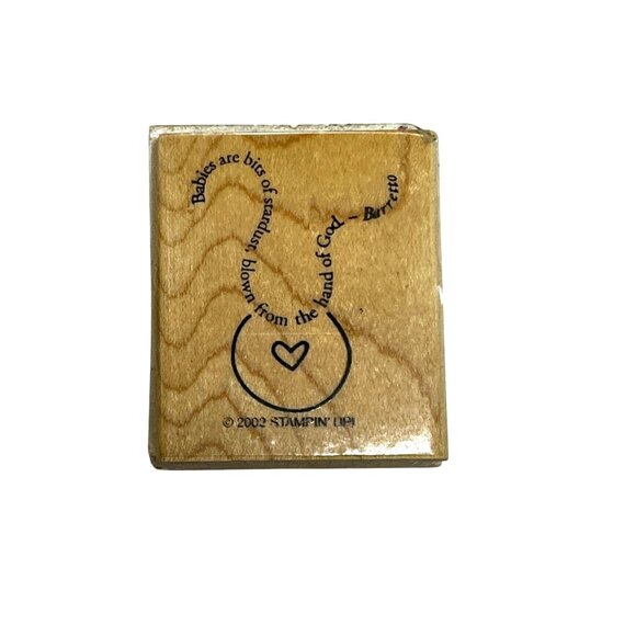 Stampin Up BABIES ARE BITS OF STARDUST... Saying BIB Rubber Stamp 2002 - Picture 1 of 4